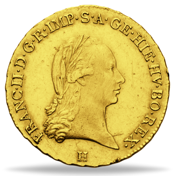 Haus Habsburg, 1/2 Souverain dór 1793 Kaiser Joseph II Gold - Münze Vorderseite