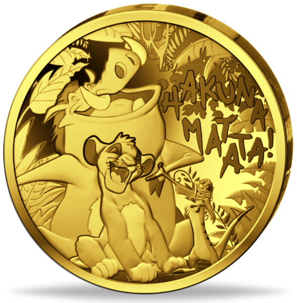50 Euro Hakuna Matata, Frankreichs Serie König der Löwen Münze Vorderseite