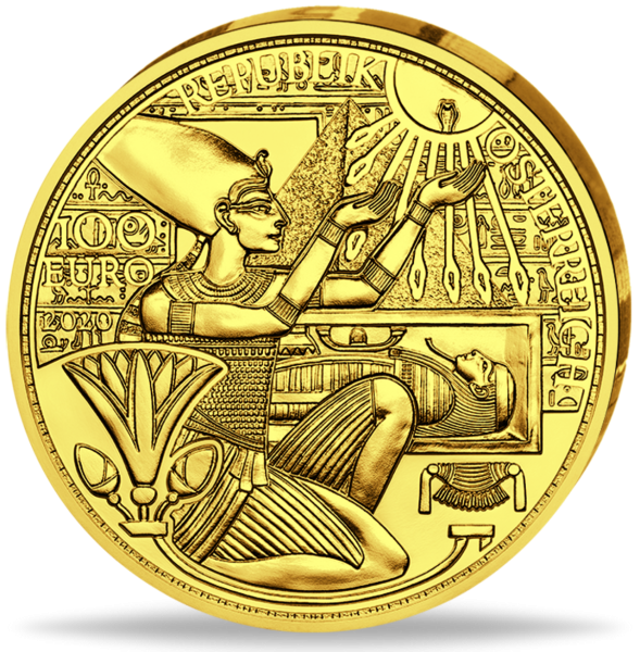 100 E Gold der Pharaonen - Münze Vorderseite