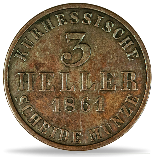 3 Heller Kurfürstentum Hessen-Kassel - Münze Vorderseite