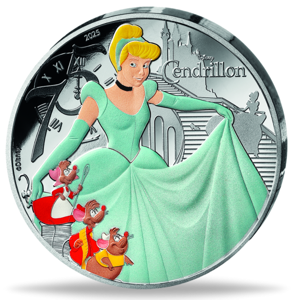 10 Euro Cinderella, 2025, Silber, Farbappli, PP, Etui - Münze Vorderseite