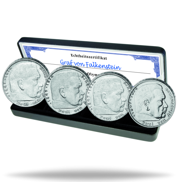 4 x 2 Reichsmark Hindenburg 1936 DEGJ - Satzbild