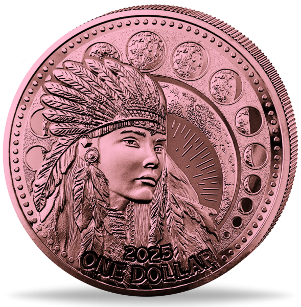 1 Dollar Moon Godess Hanwi - Münze Vorderseite