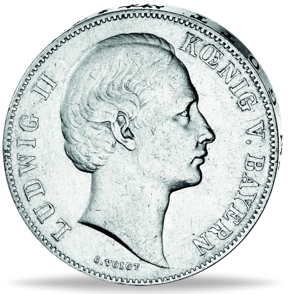 Vereinstaler Ludwig II. - Vorderseite Münze