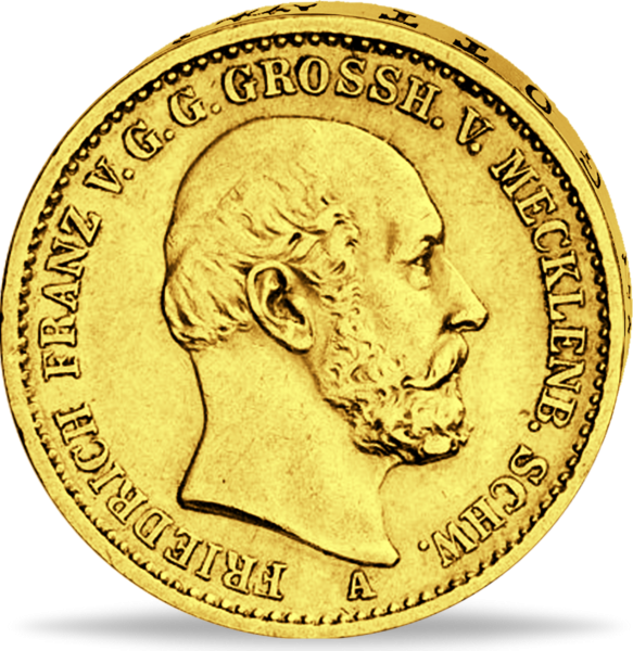 Mecklenburg-Schwerin, 20 Mark Friedrich Franz II. - 1872 A - Münze Vorderseite