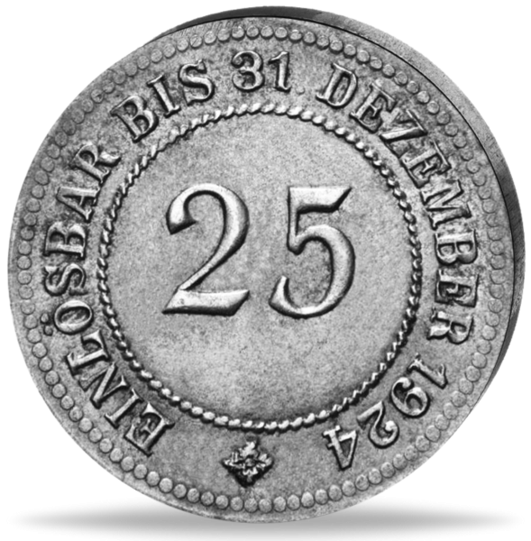 Anhalt 25 Pfennig „Wappen“ - Eisen - Münzen Vorderseite