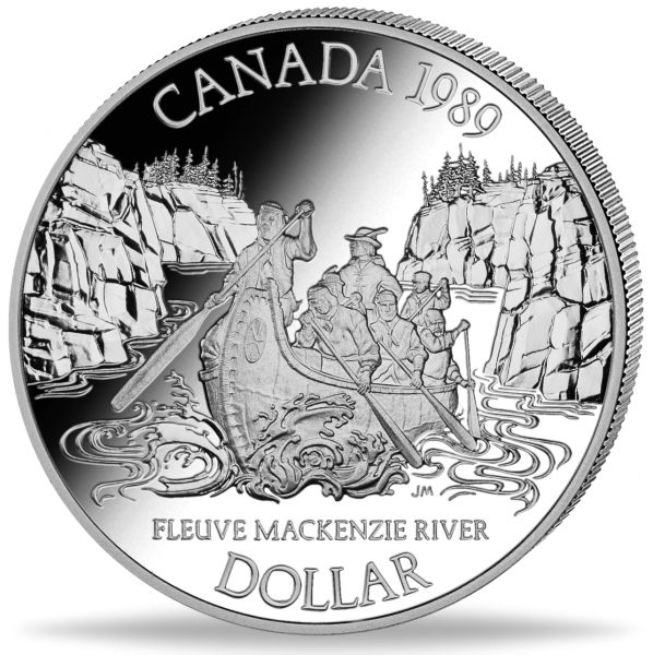 1 Can $ Mackenzie-River - Münze Vorderseite
