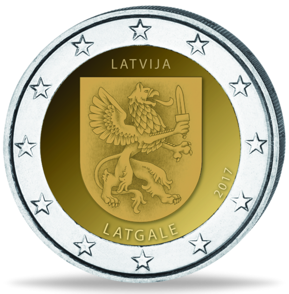 2 E Latgale/Lettgallen Region - Münze Vorderseite