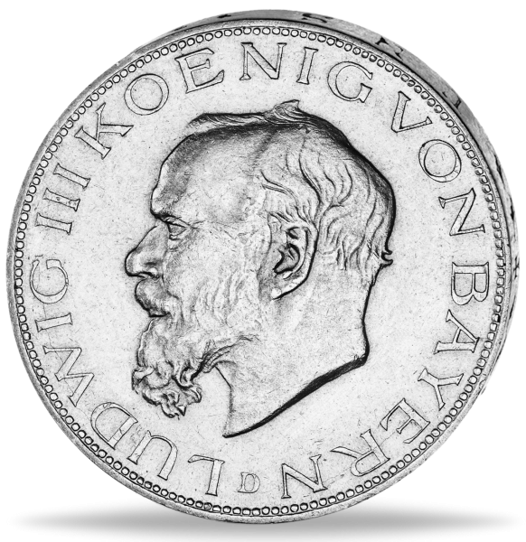 Königreich Bayern, 5 Mark 1914, Ludwig III. (Jaeger 53) - Vorderseite Münze