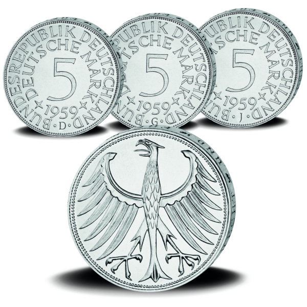 00103871959S00_5 DM Kursmünzensatz 1959 3 Mz DGJ_BL