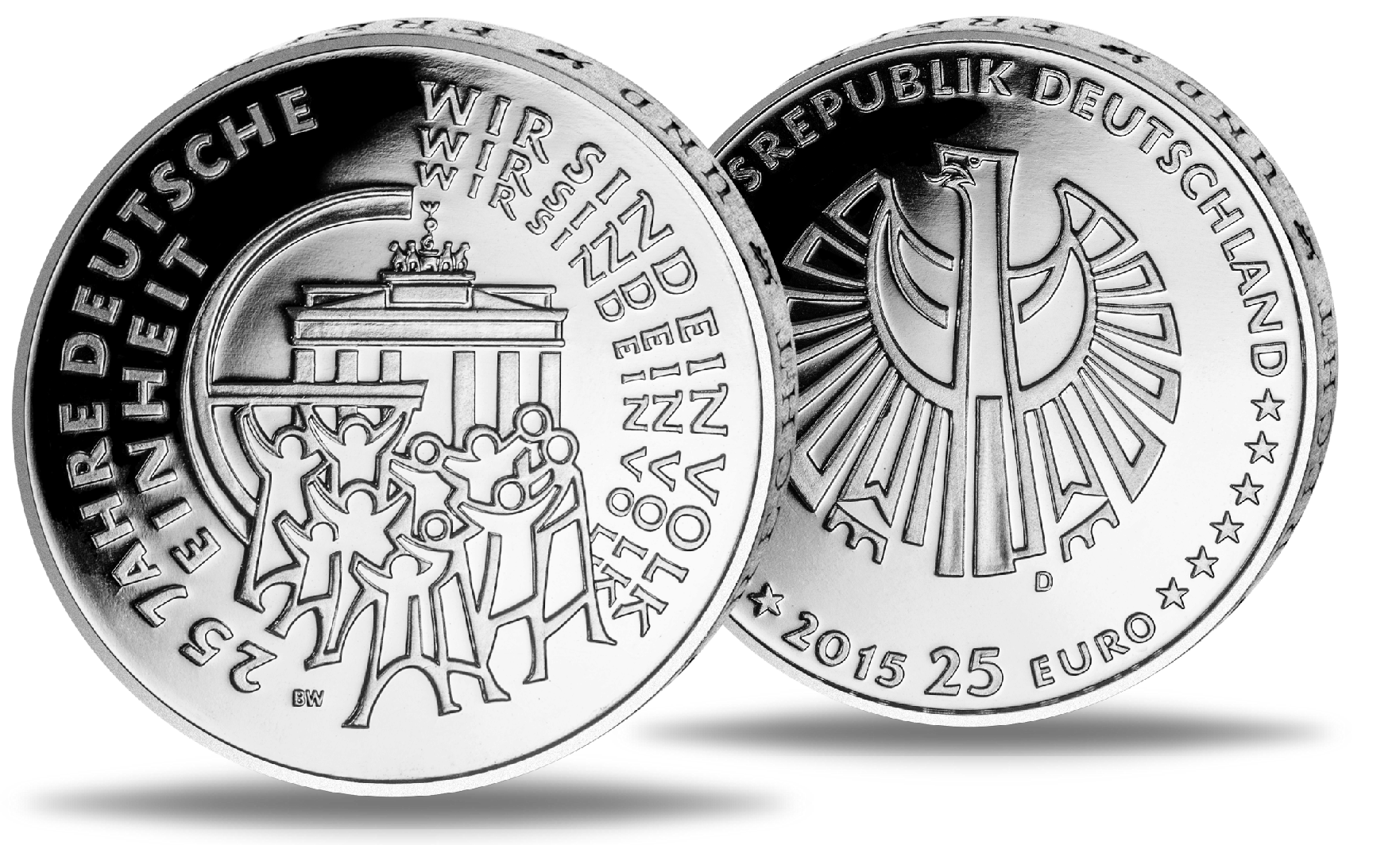 25 Euro „25 Jahre Deutsche Einheit - D - PP“ | Münzen-Versandhaus