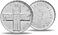 5 Schweizer Franken Rotes Kreuz - Münze Vorderseite / 5 Schweizer Franken Rotes Kreuz - Münze Rückseite 5 Schweizer Franken Rotes Kreuz - Münze Vorderseite / 5 Schweizer Franken Rotes Kreuz - Münze Rückseite