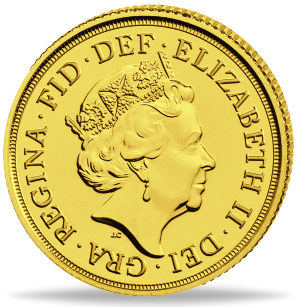 1/2 Pfund Elizabeth II St. Georg - Münze Rückseite