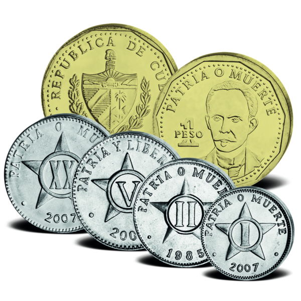 1,28 Peso-Kursmünzensatz Kuba - Satzbild