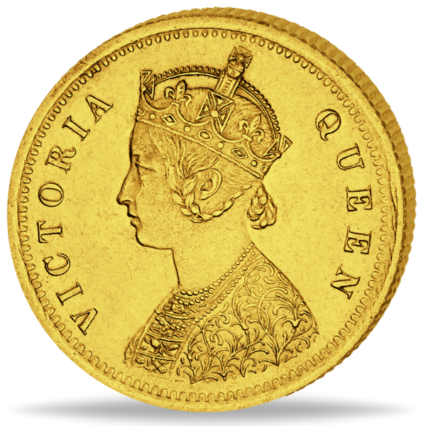 1 Mohur Victoria Queen 1862 - Vorderseite Münze