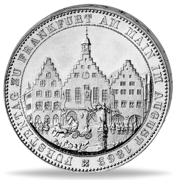 Vereinstaler Frankfurt - Fürstentag Thun 147 - Münze Vorderseite