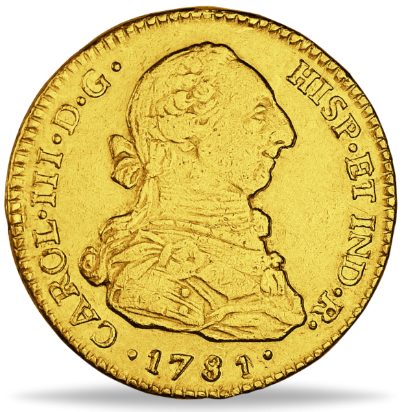 2 Escudos Charles III. - Münze Vorderseite