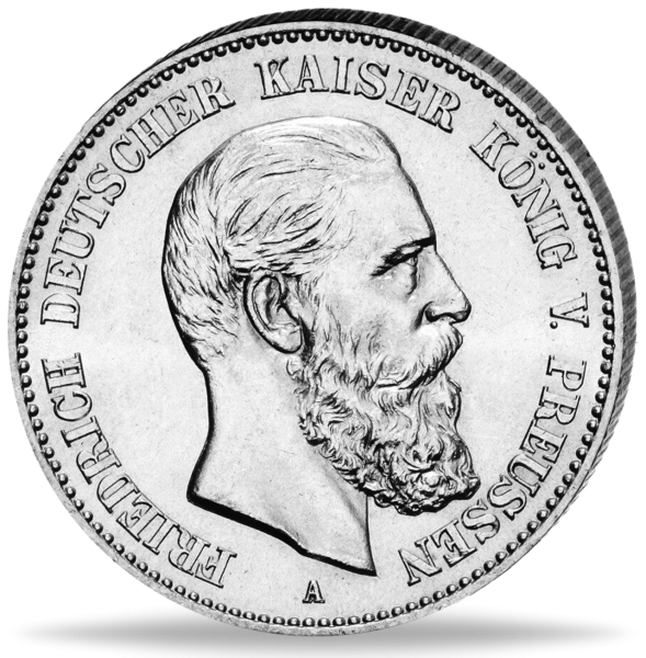 Preußen 2 Mark „Kaiser Friedrich III.“ 1888 - Silber - Münze Vorderseite