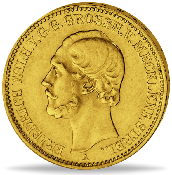 10 Mark Mecklenburg Strelitz Friedrich Wilhelm - Vorderseite Münze