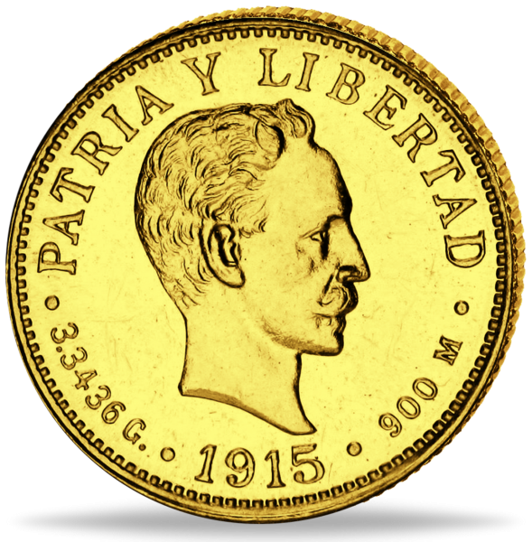 Kuba, 2 Pesos 1915-1916, Jose Marti - Münze Vorderseite