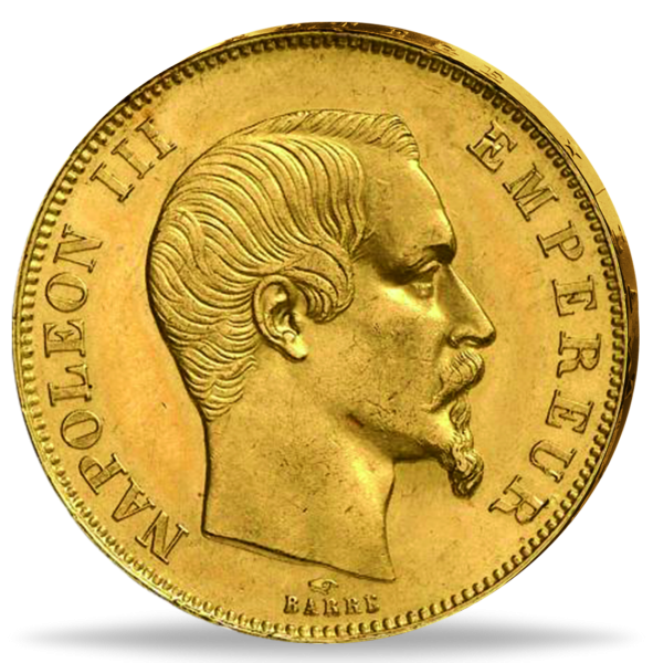 50 Francs Kaiser Napoleon III. - Vorderseite Münze