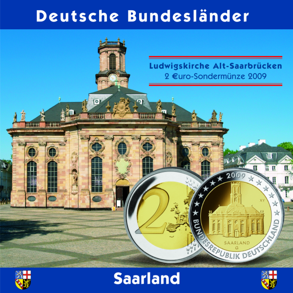 5 x 2 Euro Ludwigskirche - Satzbild in Blister