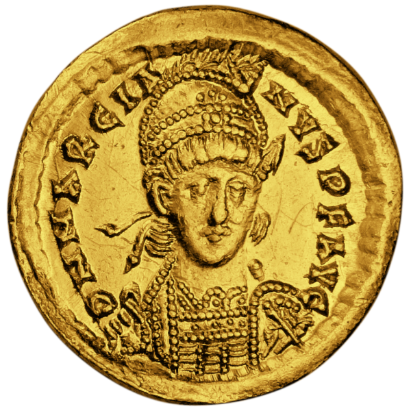 Solidus Kaiser Marcian - Der Mächtige - Münze Vorderseite