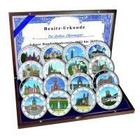 16 x 2 Euro Bundesländer mit Farbapplikation - Satz in Kassette 16 x 2 Euro Bundesländer mit Farbapplikation - Satz in Kassette