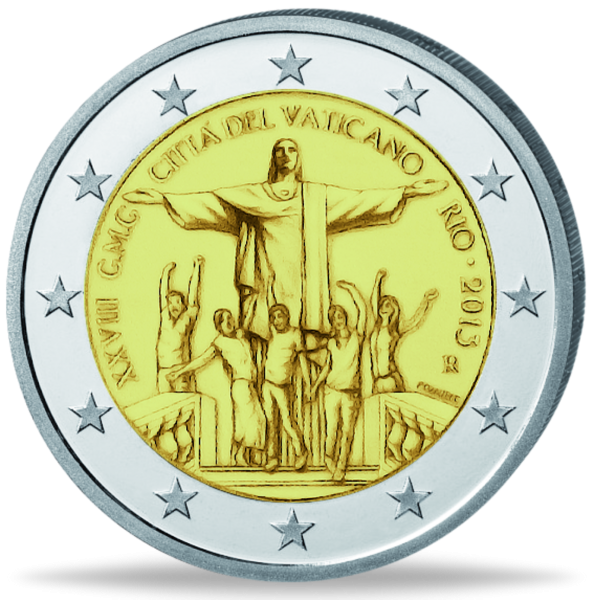 2 Euro „XXVIII. Weltjugendtag in Rio de Janeiro“ - Münze Vorderseite