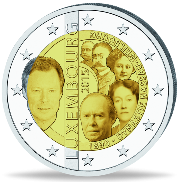 2 Euro 125_Jahre Nassau Weilburg - Vorderseite Münze