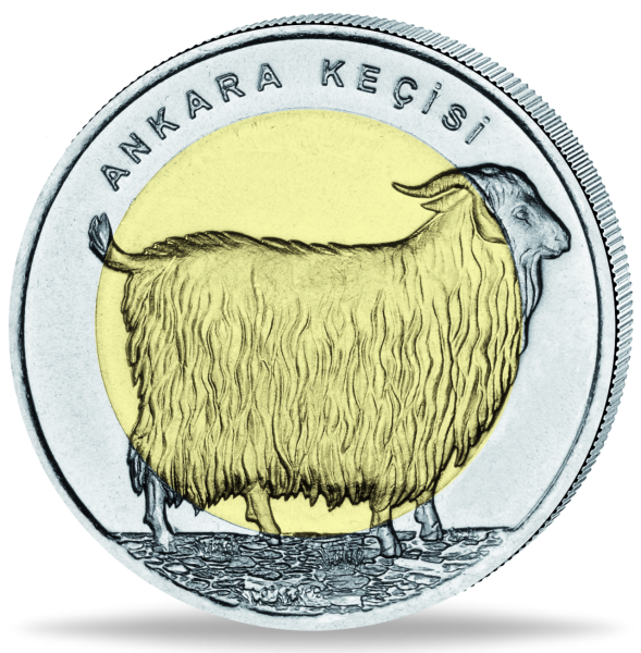 1 Lira Angora-Ziege - Münze Vorderseite
