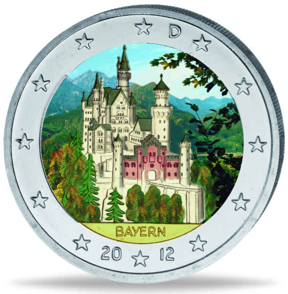 2 E Schloss Neuschwanstein far - Münze Vorderseite