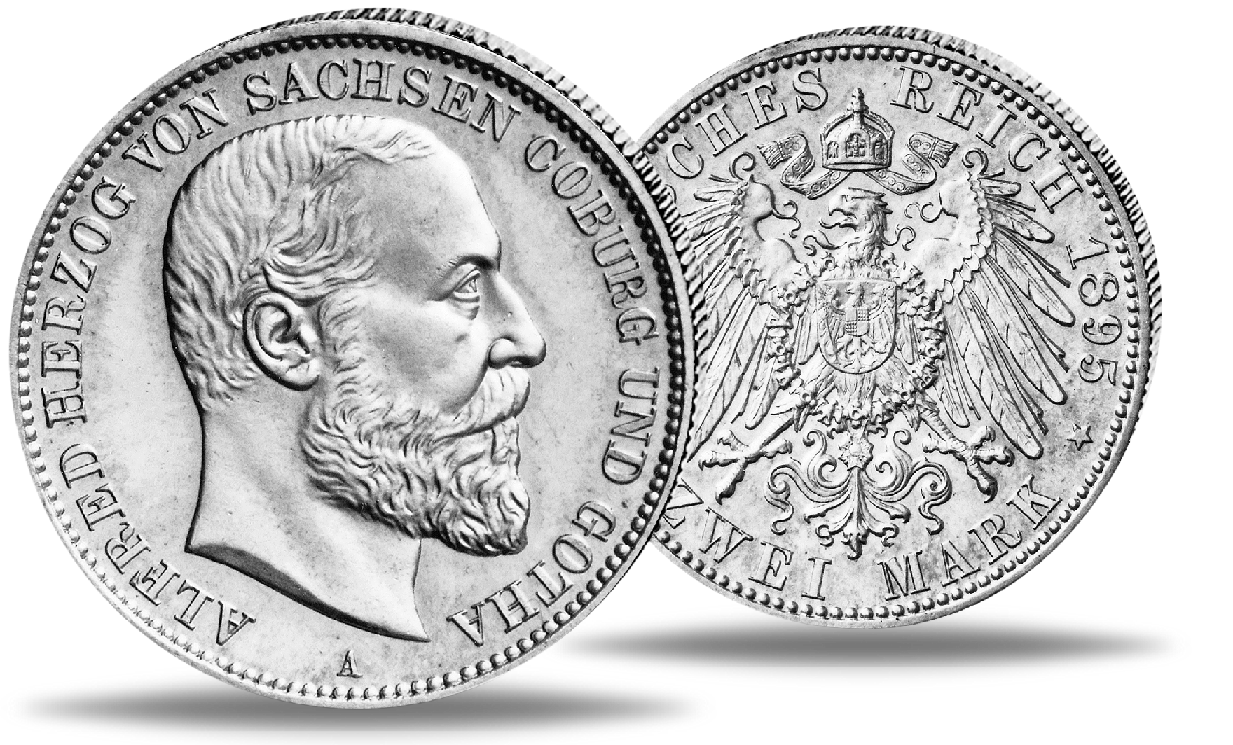 Herzogtum Sachsen-Coburg und Gotha, 2 Mark 1895, Herzog Alfred (Jaeger