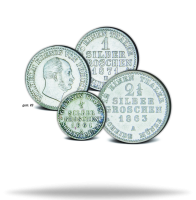 Silbergroschensatz Wilhelm I - Satzbild Vorserseite Silbergroschensatz Wilhelm I - Satzbild Vorserseite