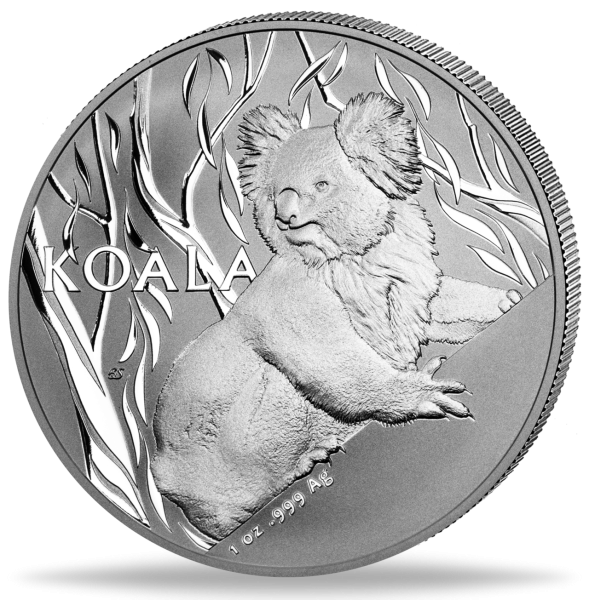Australien 1 Dollar Koala 1 Unze Silber 2024 - Münze Vorderseite