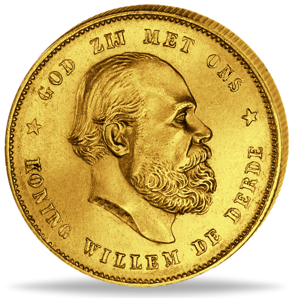 10 Gulden Wilhelm III. - Vorderseite Münze