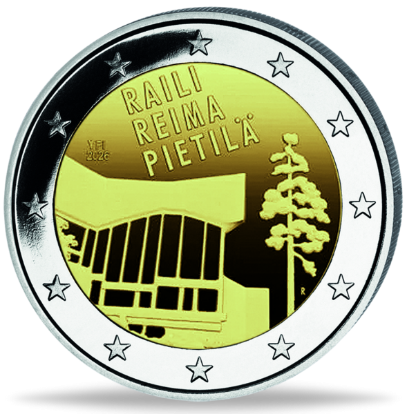 2 Euro Raili und Reima Tietilä in finnischer Sprache - Münze Vorderseite