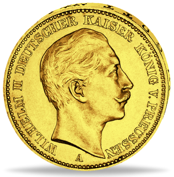 20 Mark Wilhelm II. - 1890 Jaeger 252 - Münze Vorderseite