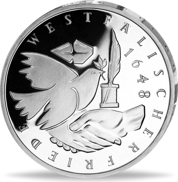 10 Deutsche Mark 1998, 350 Jahre Westfälischer Friede - Vorderseite Münze