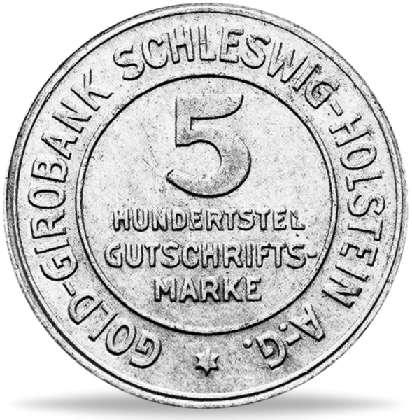 5/100 Gutschrifts-Marke Schleswig-Holstein - Vorderseite