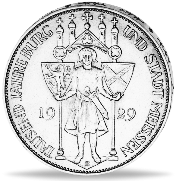 3 Reichsmark Burg und Stadt Meißen (Jaeger 338) - Münze Vorderseite