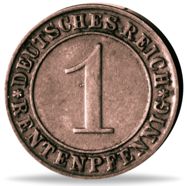 Weimarer Republik, 1 Rentenpfennig 1923 - Münze Vorderseite