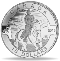 10 Kanadische Dollar, Berittene Polizei - Vorderseite Münze 10 Kanadische Dollar, Berittene Polizei - Vorderseite Münze