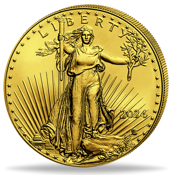 USA 10 Dollar American Eagle 1/4 Unze Gold 2024 - Münze Vorderseite