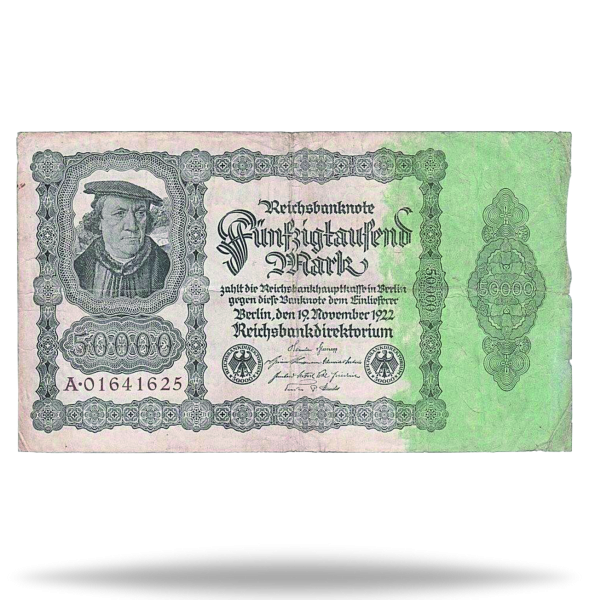 50.000 Mark „Arnold von Brauweiler“ - Banknote Vorderseite