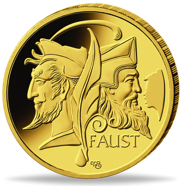 100 Euro Goethes Faust Gold - Münze Vorderseite