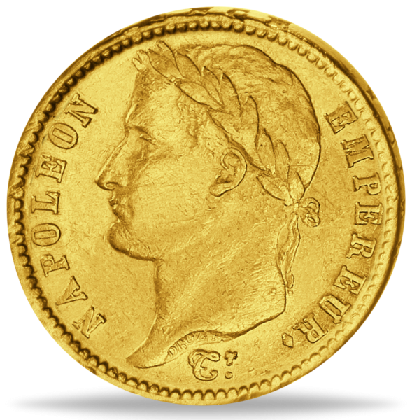 Frankreich, 20 Francs 1812, Napoleon I. mit Kranz (vz) - Münze Vorderseite