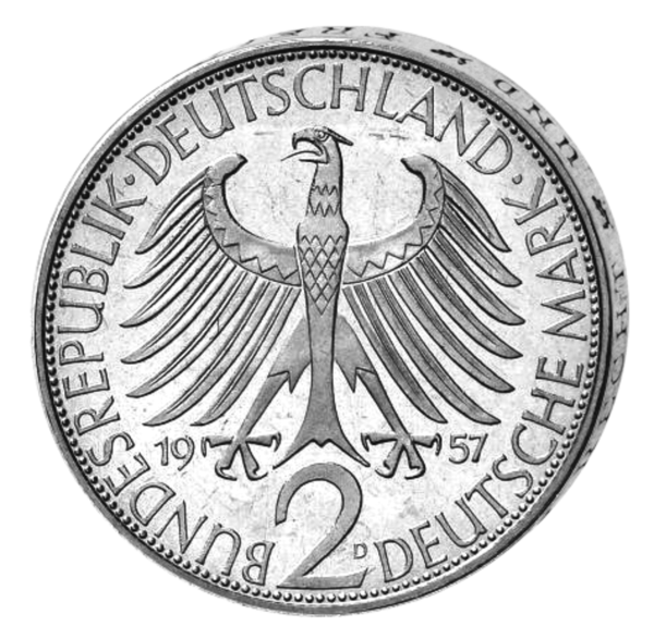 2 Deutsche Mark Max Planck - Rückseite Münze