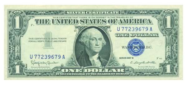 1 US Dollar Silberzertifikat 1957 - Gruppenbild