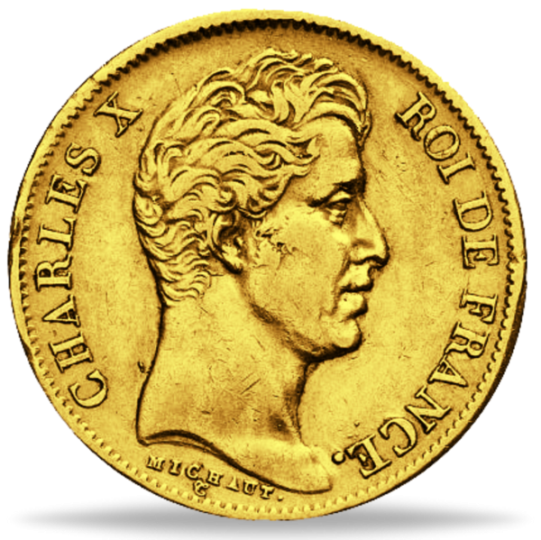 40 Französische Francs Charles X. - Vorderseite Münze